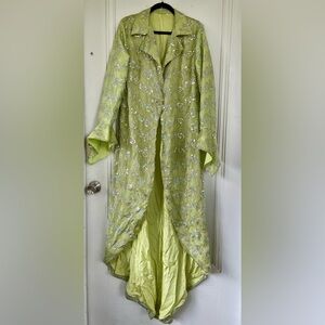 Embellished Green Long Coat